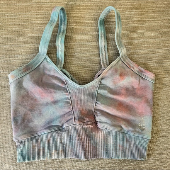 FP Movement by Free People Other - Free People Good Karma Scoop Neck Bra tie dye